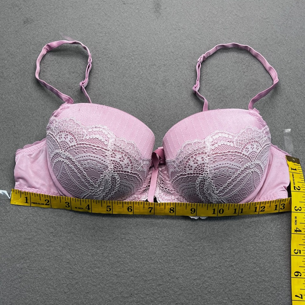 Sixty Eight Pink Lace Push Up Bra Panty Set Lingerie 36B - Picture 10 of 10